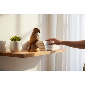 Vintage Hand Carved Eagle Paul Higgs Nassau 1986 Bahamian Folk Art Americana